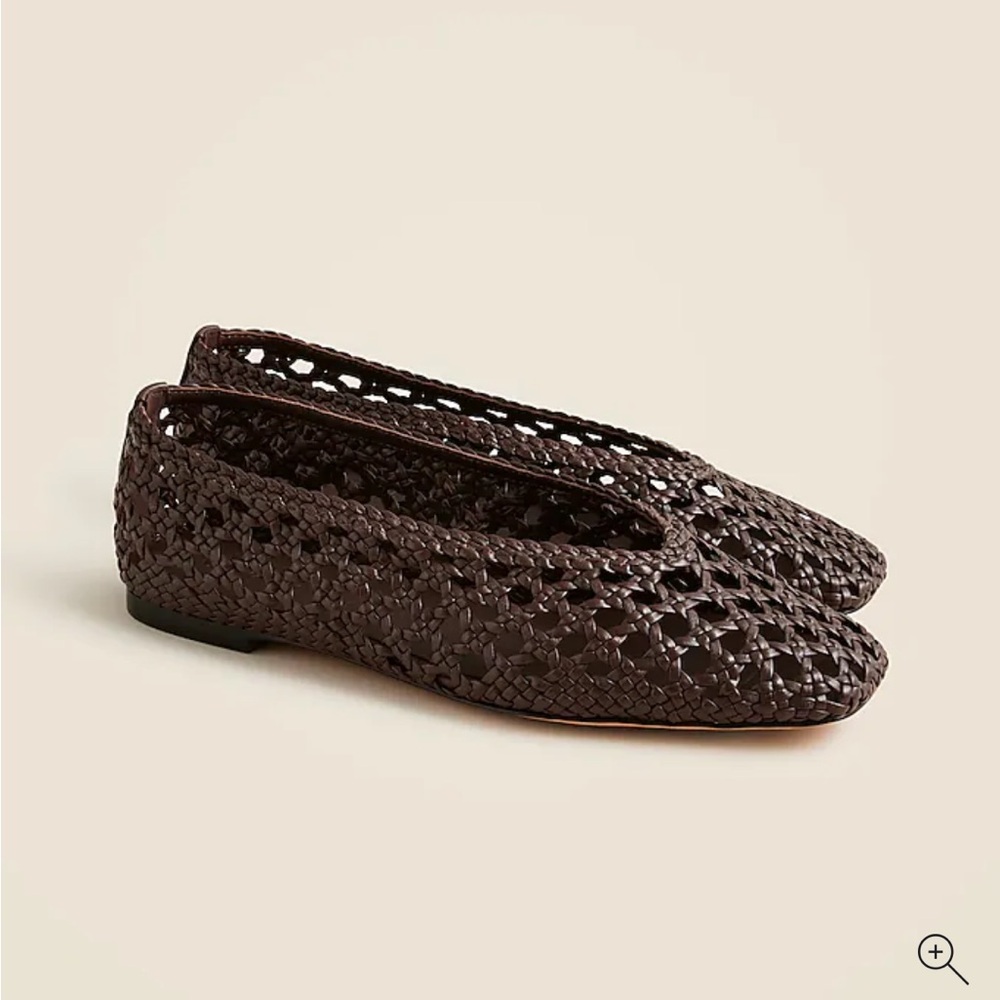 J. Crew Dark Brown Woven Flats